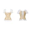 Overbust Corset Bustier Top Women With off Shoulder Sleeves Plus Size Burlesque Costume Hollow Mesh Floral Sexy Corselet