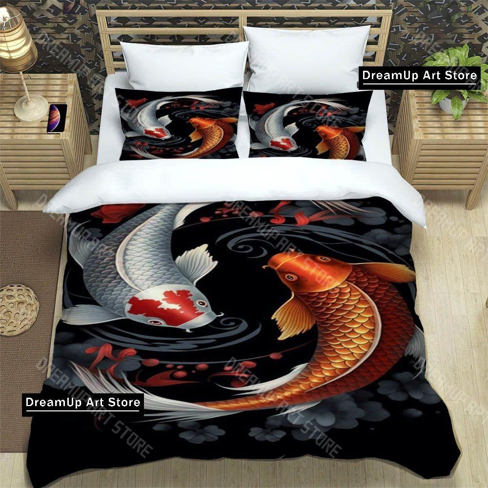 3D fish Cute printed Bedding Sets exquisite supplies set duvet cover bed comforter set bedding set luxury birthday gift