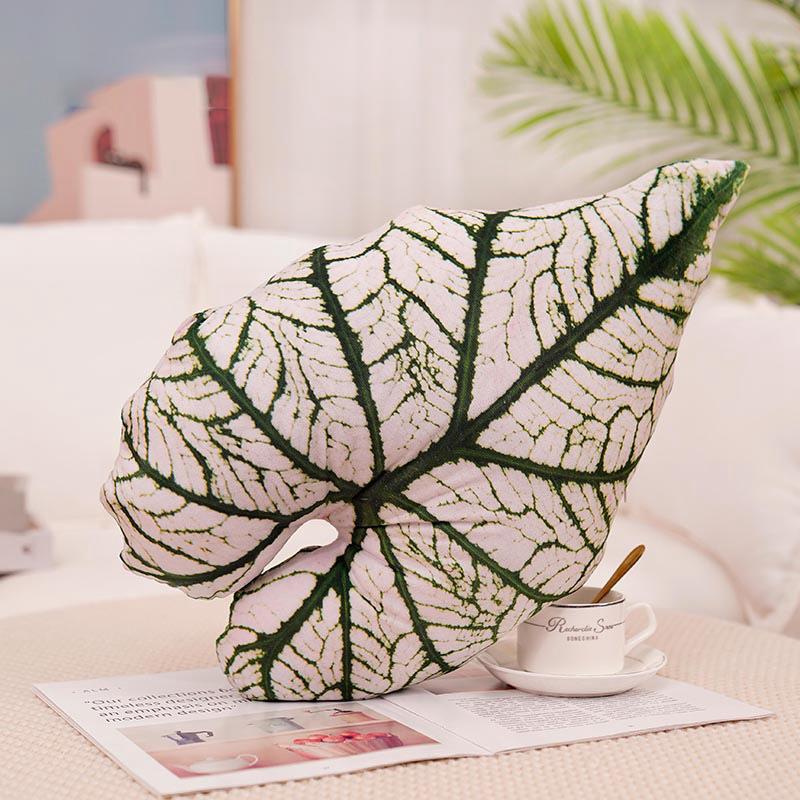 Tropical Plants Pillow for Living Room Sofa Cushion Leaf Pillow Turtle Back Decorative  Green Bedroom Leaves Plant Cushion