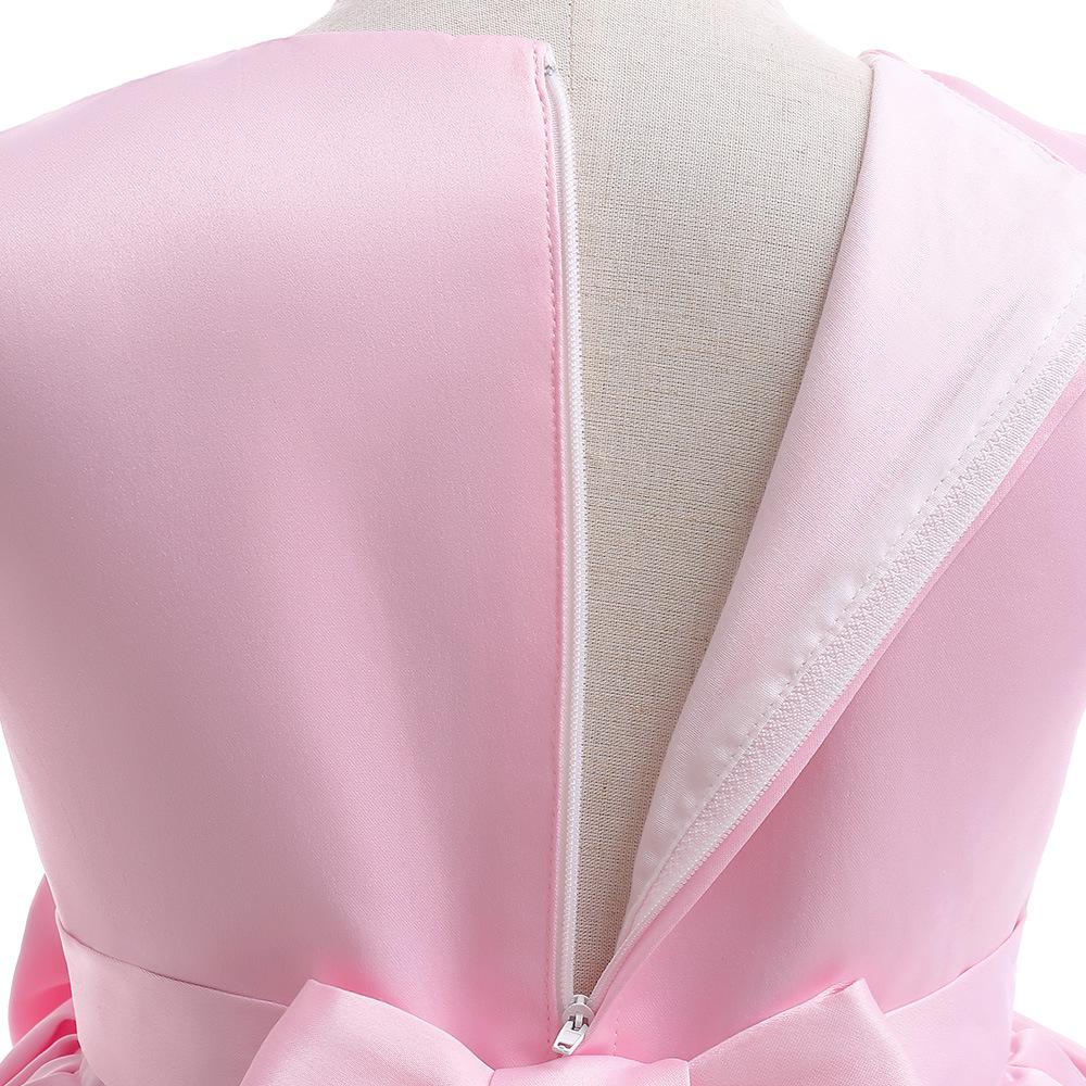 Girls Dresses Infant Baby Baptism Dress For Girls Kids Wedding Party Dresses Bow Beaded Tulle Christening Gown Birthday Children Clothes