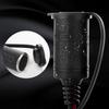 CUZEC 12V/ 24V Extension Cord Plug Socket with Battery Clamp 4.9FT / 1.5m 16 AWG Battery Clip-On and Cigarette Lighter Adapter