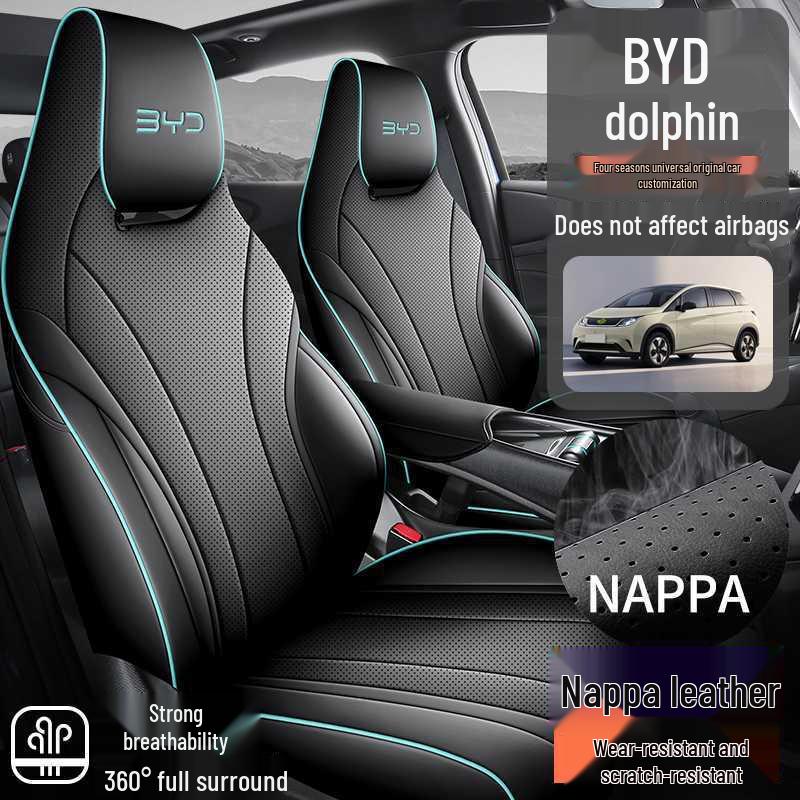 BYD Dolphin 2025 All-Season Leather Seat Cover for Smart Driving Version - Full Coverage