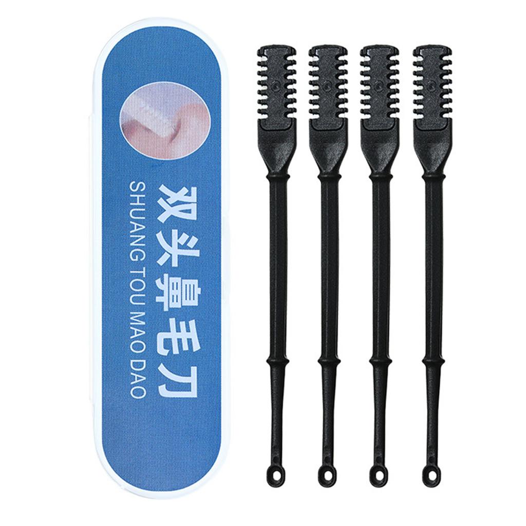 360° Rotating Nose Hair Trimmer Nostril Cleaning Scissors Double Sided Nose Hair Knife Manual Nostril Cleaning Nose Hair Razors