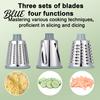 Kitchen Slicer Handheld Roller Vegetable Shredder Stainless Steel Blades Safe Food Processor Multi-Function Gadget for Julienne Cutting BPA-free Tool