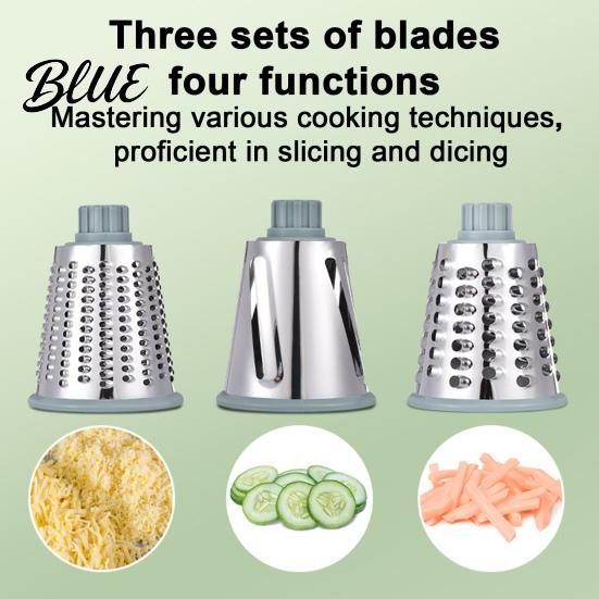 Kitchen Slicer Handheld Roller Vegetable Shredder Stainless Steel Blades Safe Food Processor Multi-Function Gadget for Julienne Cutting BPA-free Tool