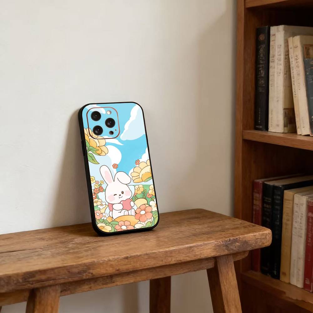 Bunny Kawaii Phone Case For iPhone17,16,15,14,13,12,11 Plus,Pro Magnetic For Magsafe Wireless Charging