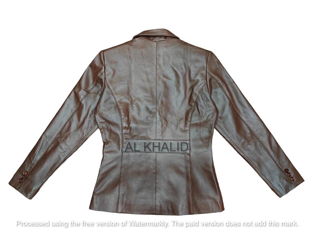 Classic Blazer Women's Lambskin Leather Casual Brown Genuine Stylish Handmade