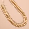 Cross-Border Punk Hip-Hop Chunky Metal Multi-Layer Chain Choker
