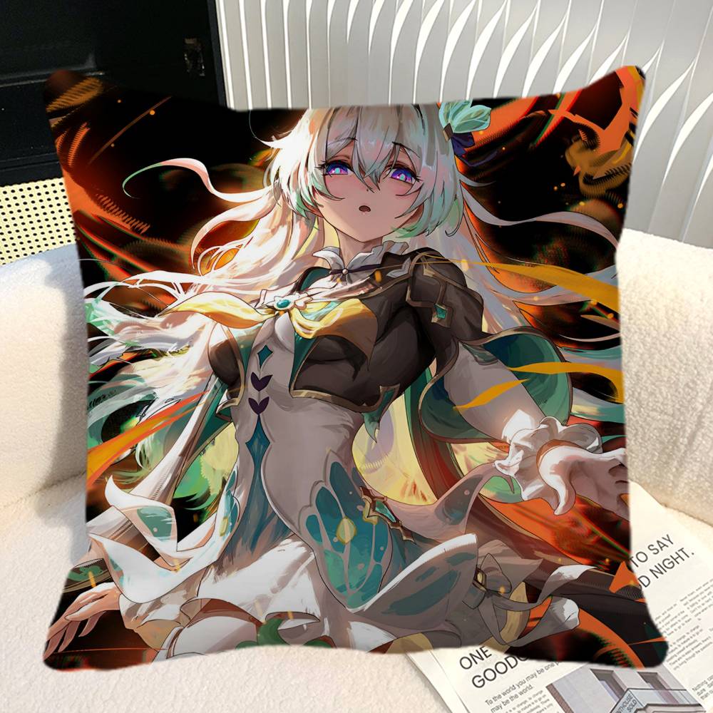 Game Honkai Star Rail Firefly Pillow Case Square Pillow Bedroom Sofa Leisure Comfort Cushion Car Home Decoration