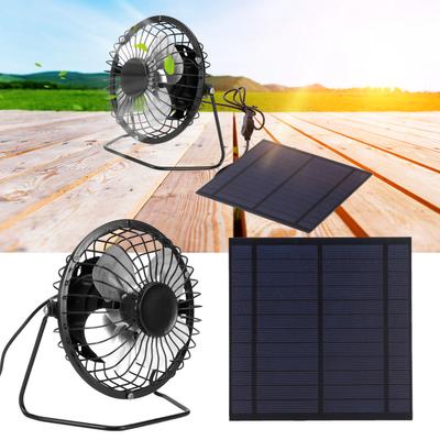 5W  Solar Panel with Portable Cooling Fan Photovoltaic Solar Panel Set for Greenhouse Solar Panel Powered Fan Portable Fan