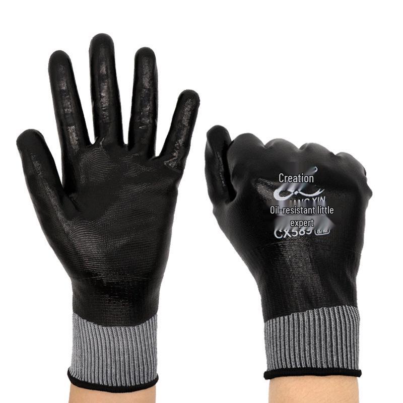 CX589 Nitrile Waterproof, Oil-Resistant, Wear-Resistant Industrial Repair Gloves