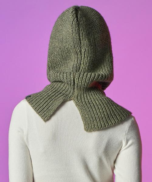 KOLEAT [Real Knit Ver.] Winter Face Warm Balaclava Hat [Khaki]