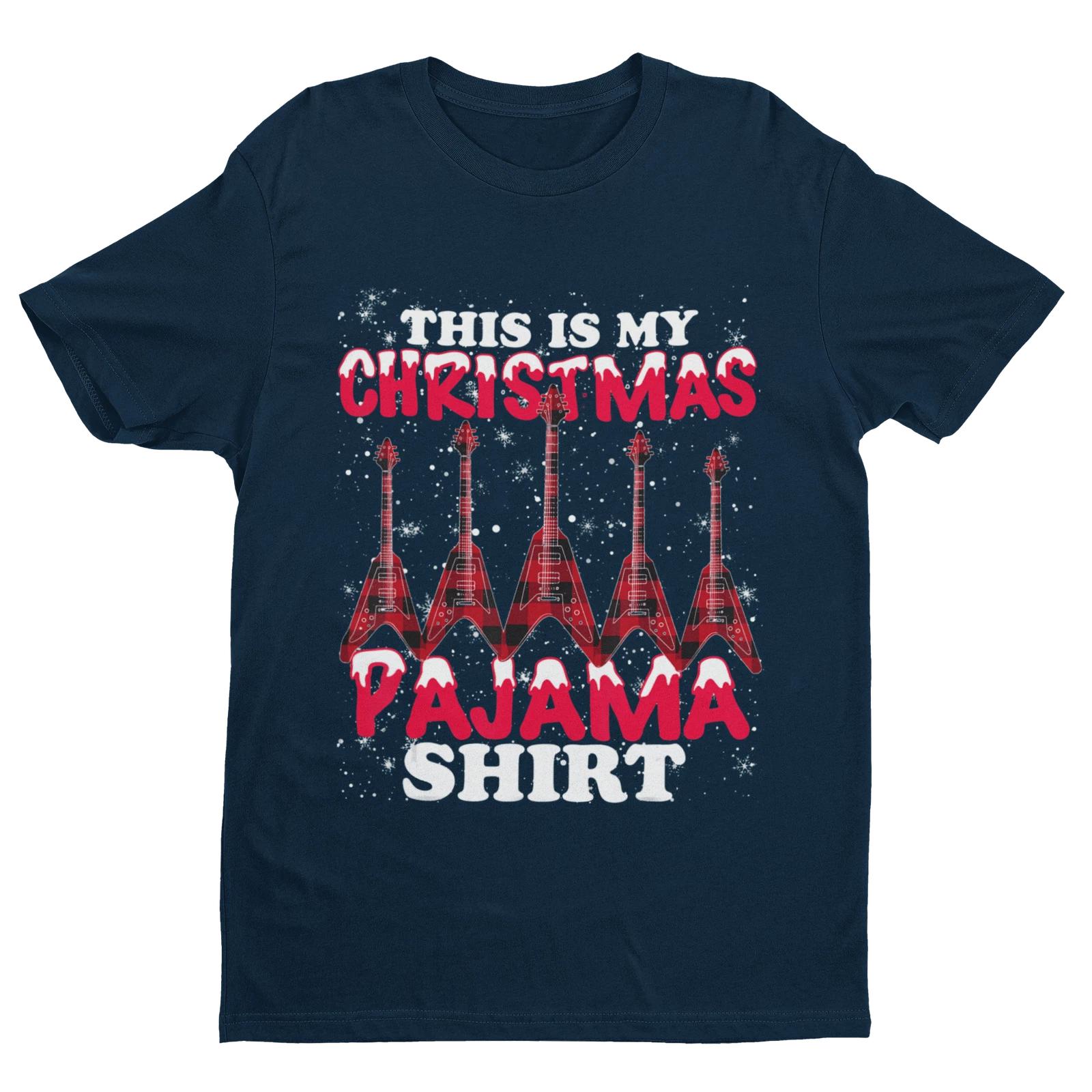 Guitar Themed Xmas T Shirt Guitar This Is My Christmas Pajama Shirt Gift Idea S