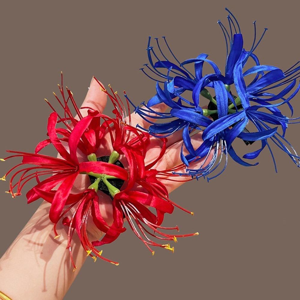 Lycorisradiata Simulation Flower Hairpins Cloth Hanfu Hair Stick Sweet Flower Hair Clip Holiday