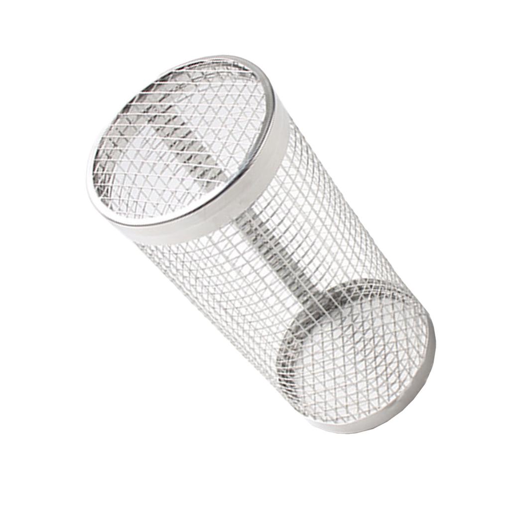 Rolling Grilling Basket Round Stainless Steel Grill Basket for Outdoor Grilling Fish Shrimp Meat Vegetables Fries Small 20x9.4cm