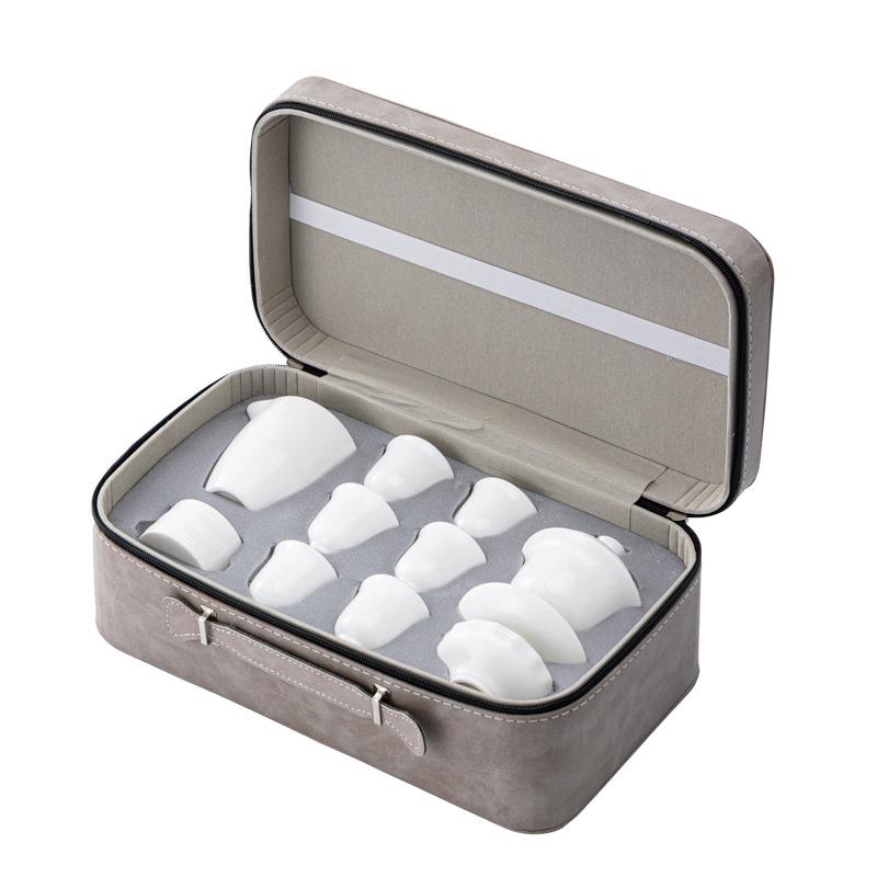 Ceramic Suet Jade Porcelain Travel Tea Set Business Company Corporate Bank Wine Industry Mid-Autumn Festival Gifts