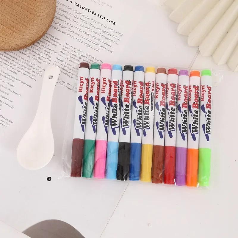 Montessori Mágico Água Flutuante Pincel de Pintura para Estudante Caneta Marcadora para Quadro Branco Suspensão Crianças Educacional Caneta de Pintura Brinquedos