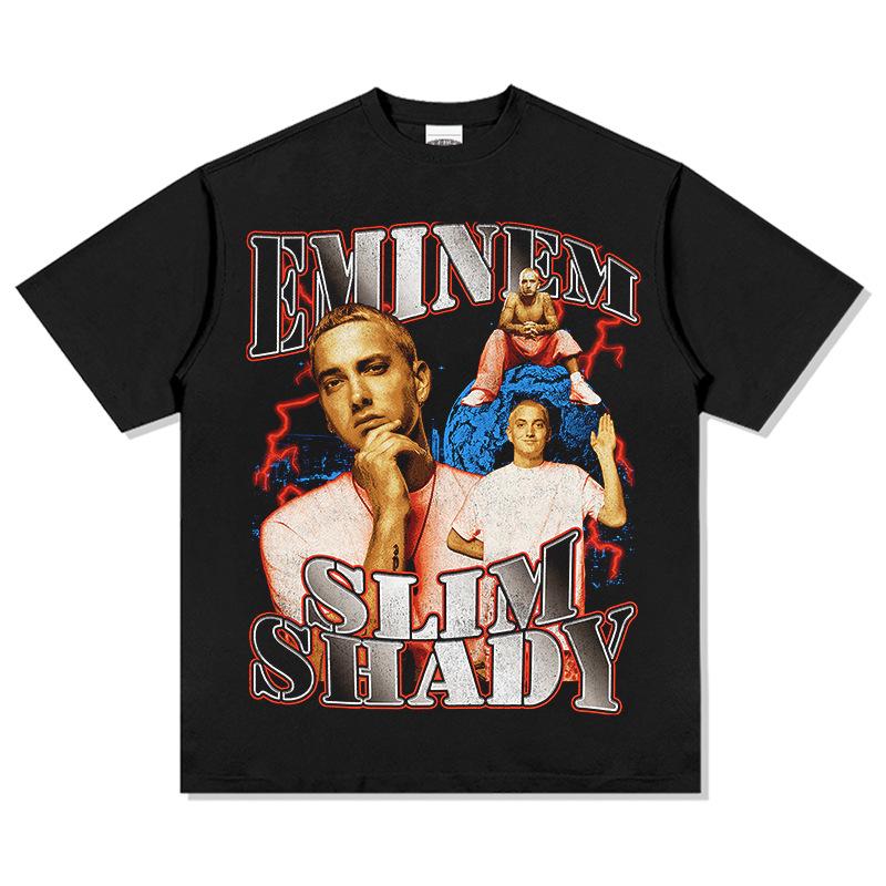 Eminem Slim Shady Graphic TShirt Unisex Oversized Soft Cotton Bold Pop Rap Fashion Y2K Style Short Sleeve Casual Tee M