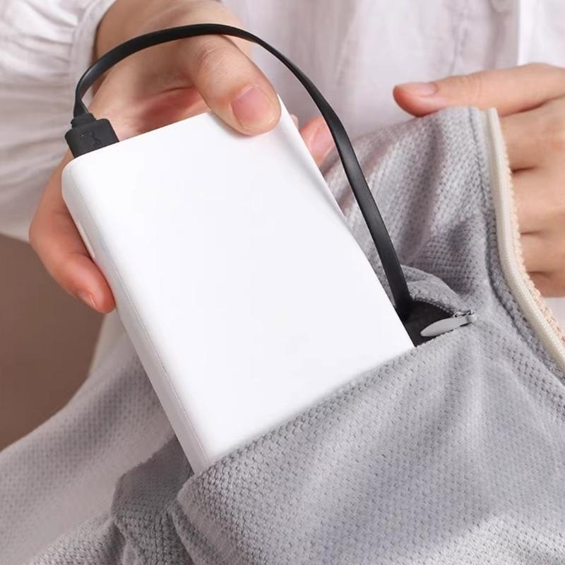 Doppelnutzbares elektrisches Schal-Heizkissen zum Tragen 3 Wärmestufen USB-betrieben Große Taschen Polyestergewebe