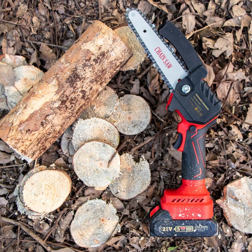 4 Inch Removable Mini Pruning Electric Chainsaw With Lithium Battery Cordless Chain Saw Garden Woodworking Tools