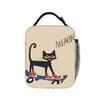 Pete the Cat  Insulated Lunch Bags Portable Cartoon  Reusable Cooler Bag Tote Lunch Box College  Travel Men Women