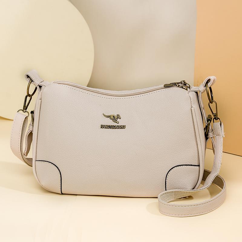 Solid Color Shoulder Bag Women's Bag Large Capacity Small Square Bag Commuter Crossbody Bag
