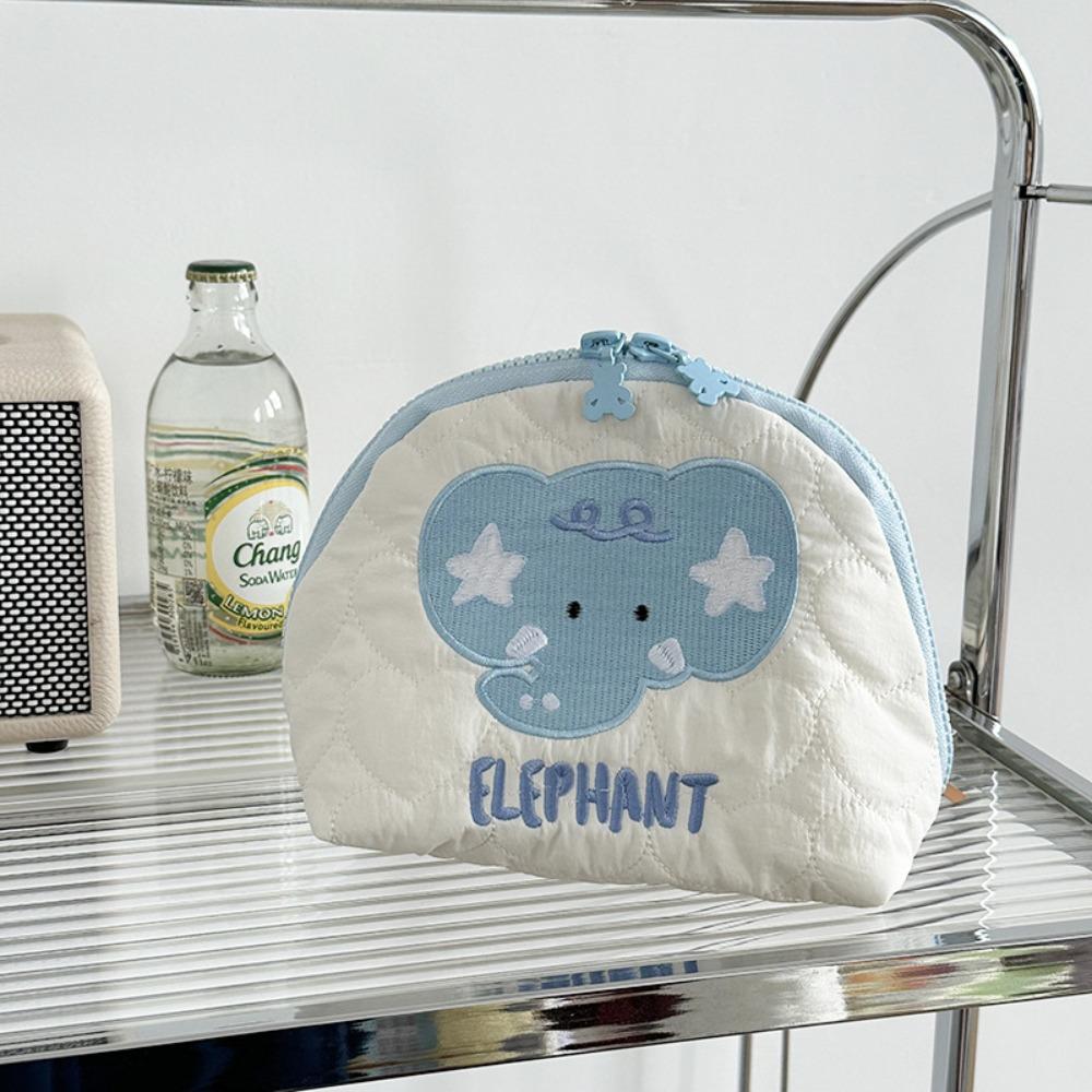 Puppy Cartoon Toiletry Bag Handheld Skincare Storage Bag Portable Embroidery Cosmetic Bag Travel