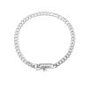 Couple Square English Cuban Chain Bracelet Simple Personality Men's and Women's Confession Gift Jewelry