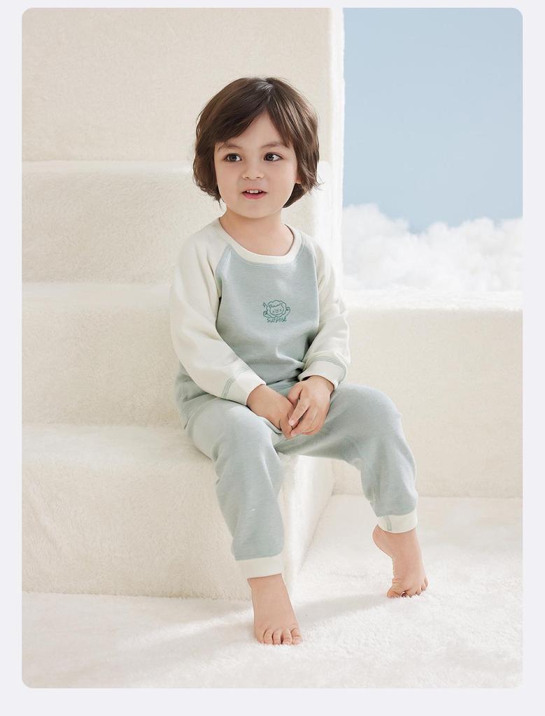 Willberu Seamless Thermal Underwear Set for Kids - Autumn/Winter Long Johns for Boys & Girls