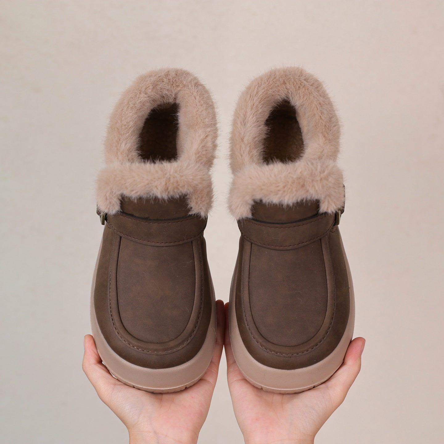 

Женские зимние ботинки на нескользящей подошве с бархатной подкладкой - Короткие, Теплые, Мягкая подошва, Модные черные хлопковые ботинки 38 серый/дым