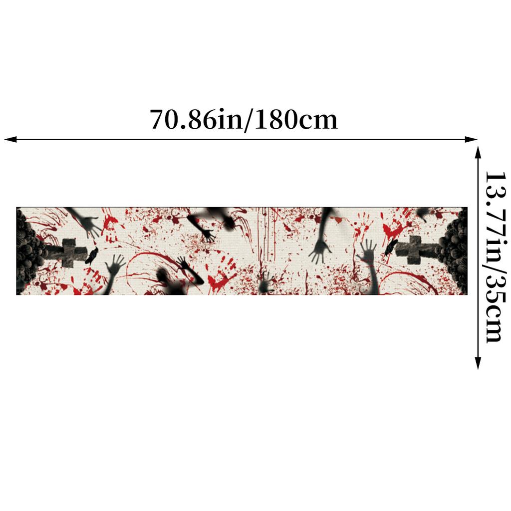 Halloween Table Mat Tablecloth Ghost Festival Horror Party Tabletop Decoration Table Flag