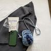 Small Mobile Phone Bag Hat Pattern Women's Shoulder Bag Mini Denim Crossbody Bag Coin Purse