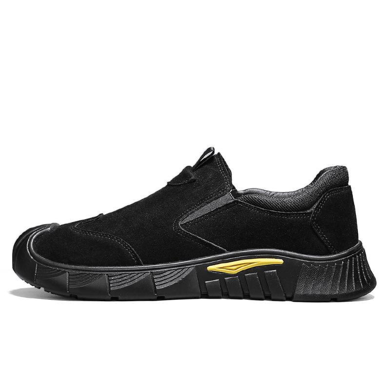 Men's shoes autumn new fashionable versatile one-pedal board shoes non-slip and wear-resistant outdoor tooling shoes men's labor insurance shoes