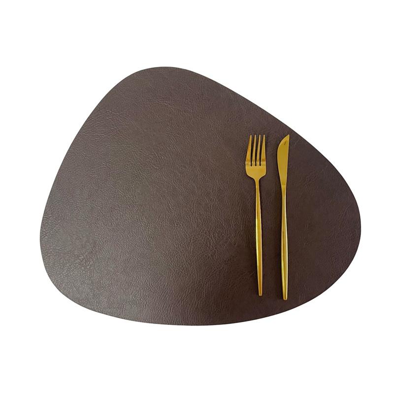 PU Leather Thickening Heat Insulation Dining Table Mat Waterproof Oil Proof Western Food Mats Hotel Table Decoration Accessories
