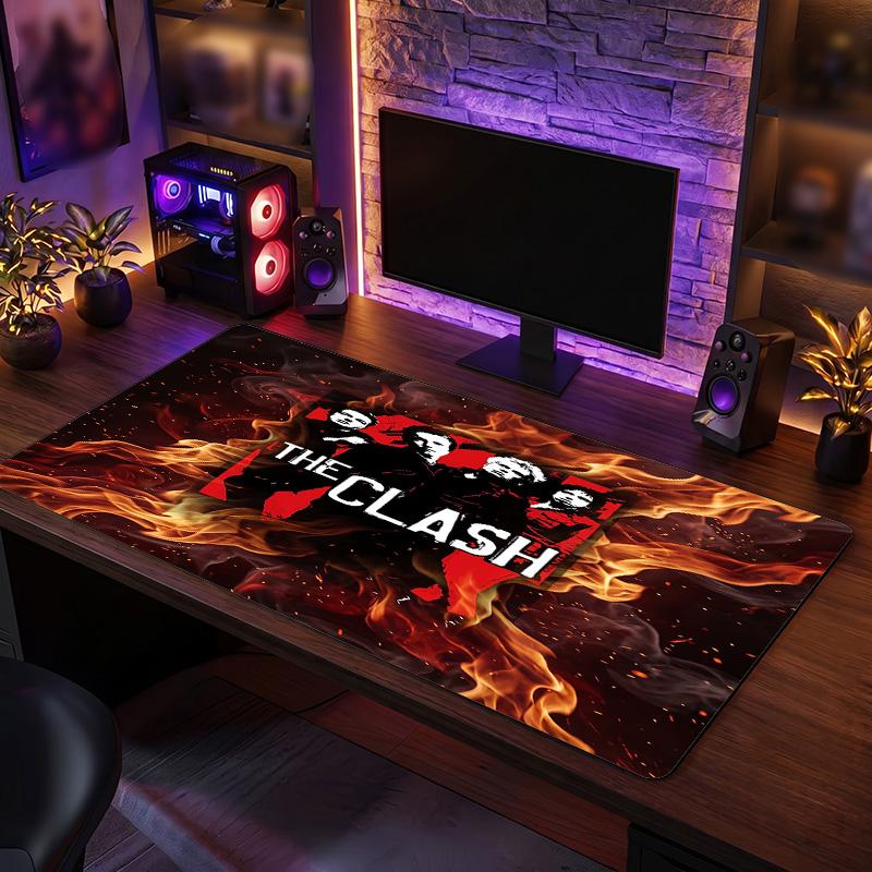 The Clash Print Large Mouse Pad Smooth Surface Anti?Slip Desk Mat For Gaming Office Laptop Decoration