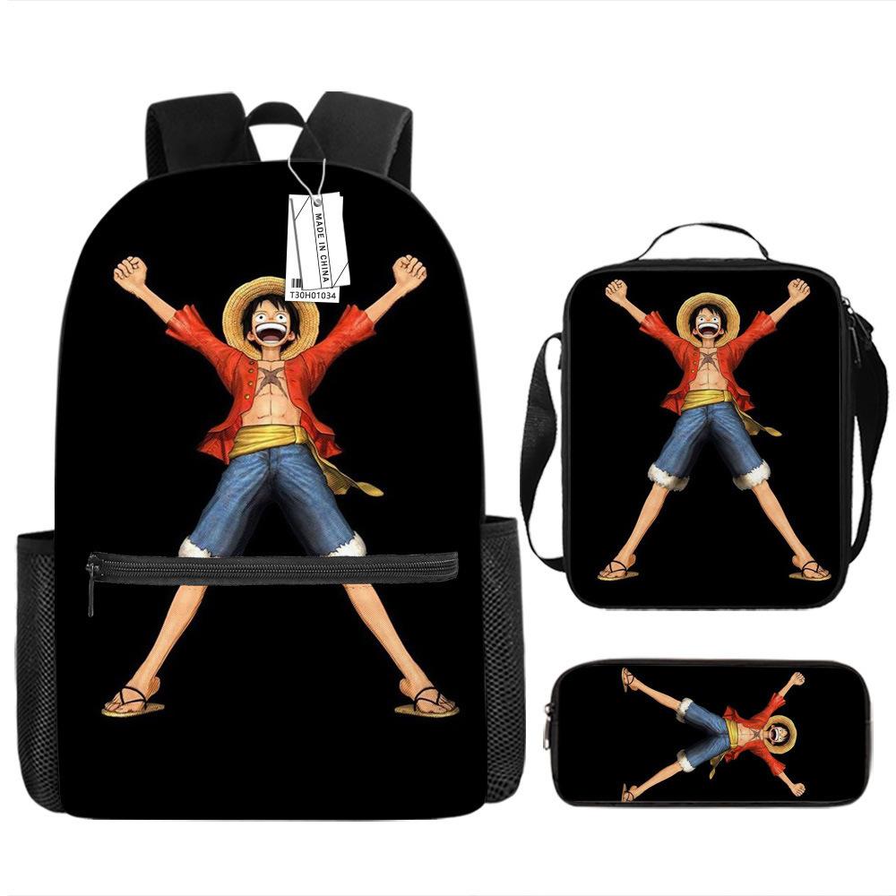Popular Animation Backpack Student Schoolbag Boys Messenger Bag Girls Pencil Case