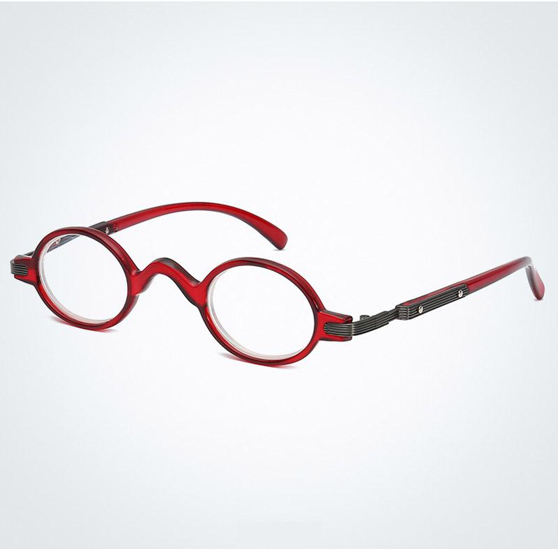 

Small Round Reading Glasses for Men Women Metal with Plastic Conbination Frame Eyewear Stylish High Quality Readers +1.0 to +4 2