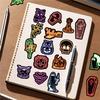 50Pcs/Set Neon Color. KUSO Funny Halloween Scary Horror Stickers DIY Fashion Waterproof Doodle Decals Stickers