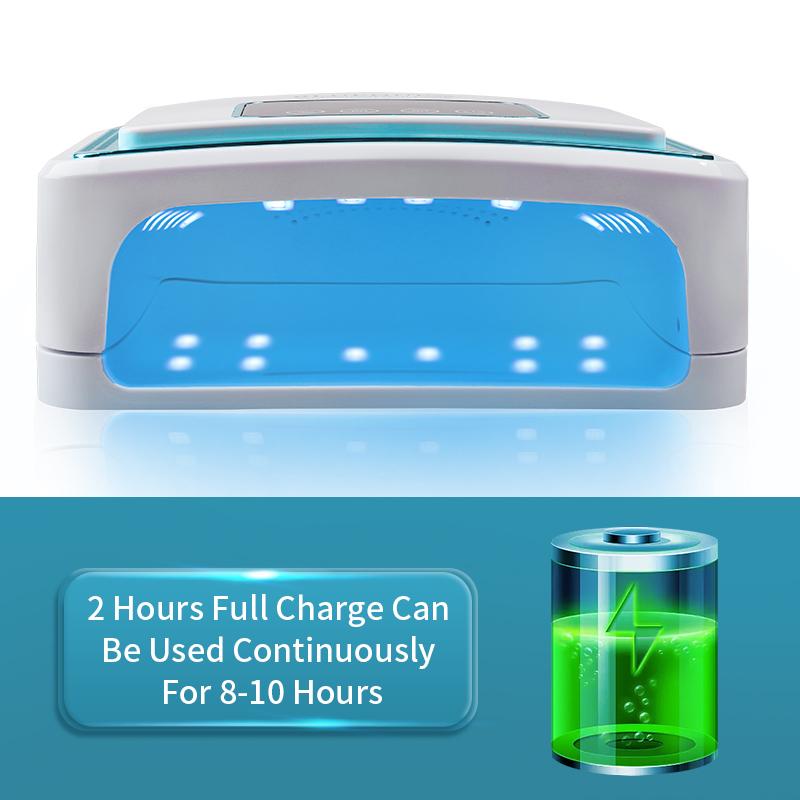 Led Lamp For Nails Uv Nail Drying Gel Manicure Cabin Polish Dryer 120W Light Dryers Wireless Cordless Rechargeable