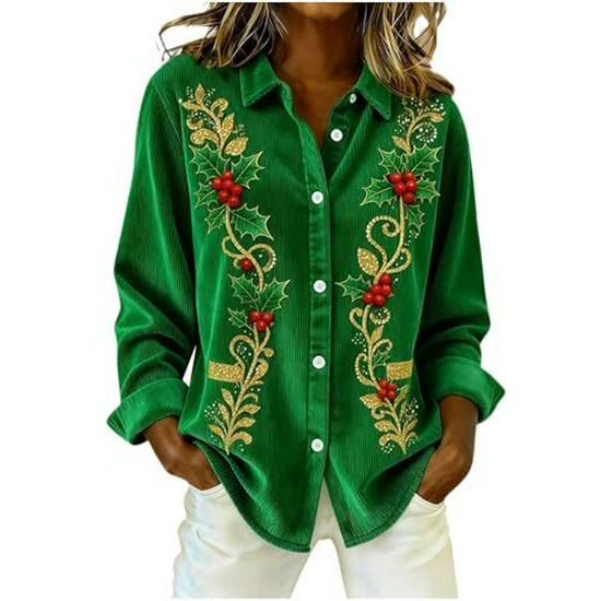 2025 Summer Women's Unique Plaid Print Long-Sleeved Shirt