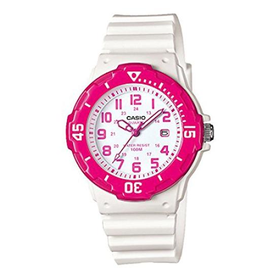 CASIO Casio Chip Casio Digital Wristwatch, White/Pink, LRW-200H-4B
