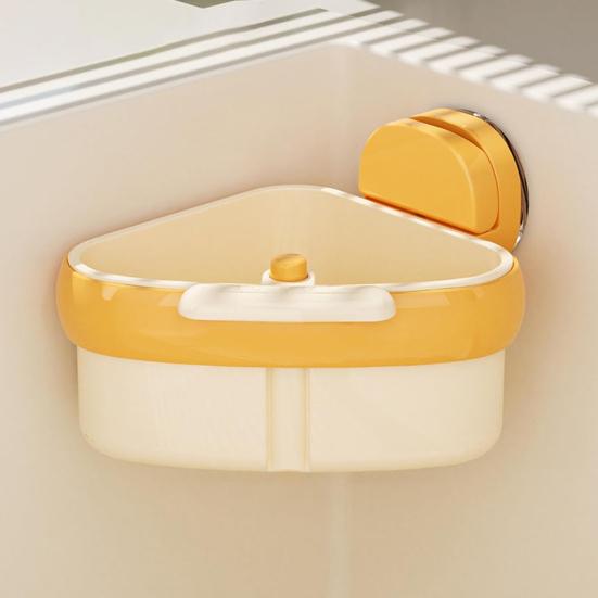 Suction Cup Kitchen Sink Strainer Basket Large Capacity Simple Installation Corner Sink Trash Catcher Sponge Holder