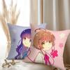 1Pc Cardcaptor Sakura & Tomoyo Pillow Cover, Polyester 2-Sided Print, Anime Girl Sakura With Cherry Blossoms, Cute Manga Lover H