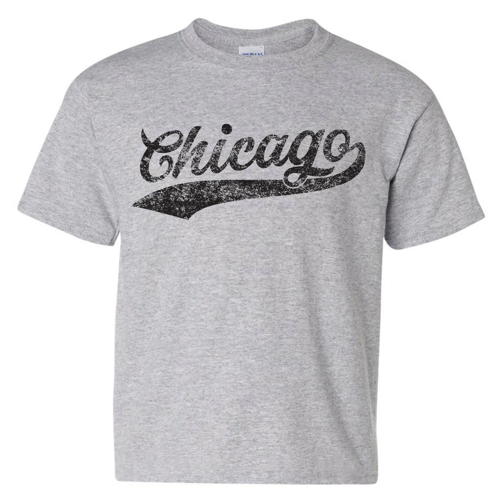Chicago City Baseball Script Hometown Youth T-Shirt