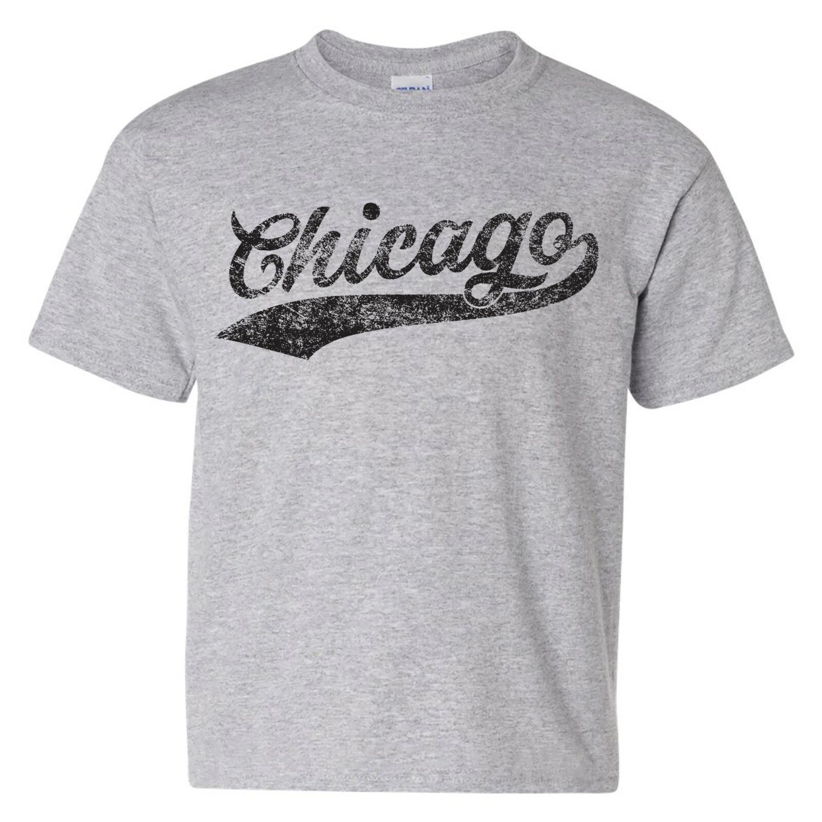 Chicago City Baseball Script Hometown Youth T-Shirt S