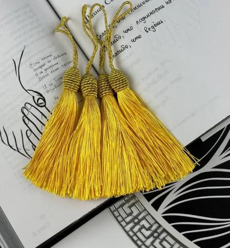 

4pcs Decorative Tassels for Crafts Home Decor Curtain Accessories Keychains and Jewelry Making with Loop Attachment One Size