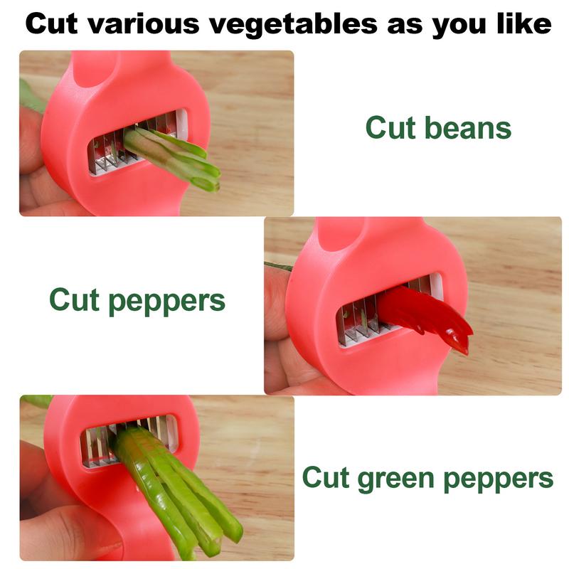 Long Bean Shredder Green Bean Frencher Tool Stainless Steel Shredder Stringer Kitchen Tool Stainless Stee For Long Beans Round