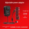30W Multi-use Charger with 8 AC Outlets, Adjustable Power Supply (3V-12V) Adapter, US Standard