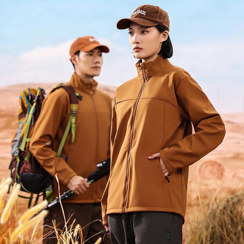 Windproof Waterproof Thickened Soft Shell Jacket for Hiking, Camping, and Mountaineering