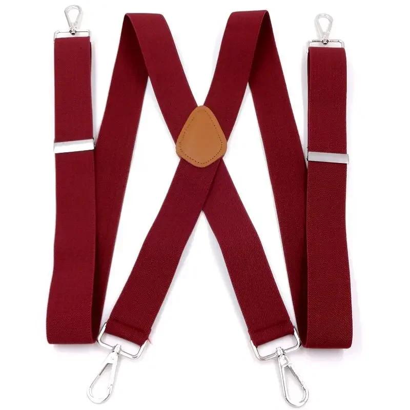 

1Pc Deepeel 3.5*120cm Men s Suspenders Adult Male 4 Clips Elastic Strap Harness Man Pants Suit Suspender Jockstrap Accessories